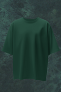 Solid Dark Green Oversized T-shirt
